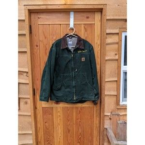 Carhartt Green Canvas Collar Idaho Jacket